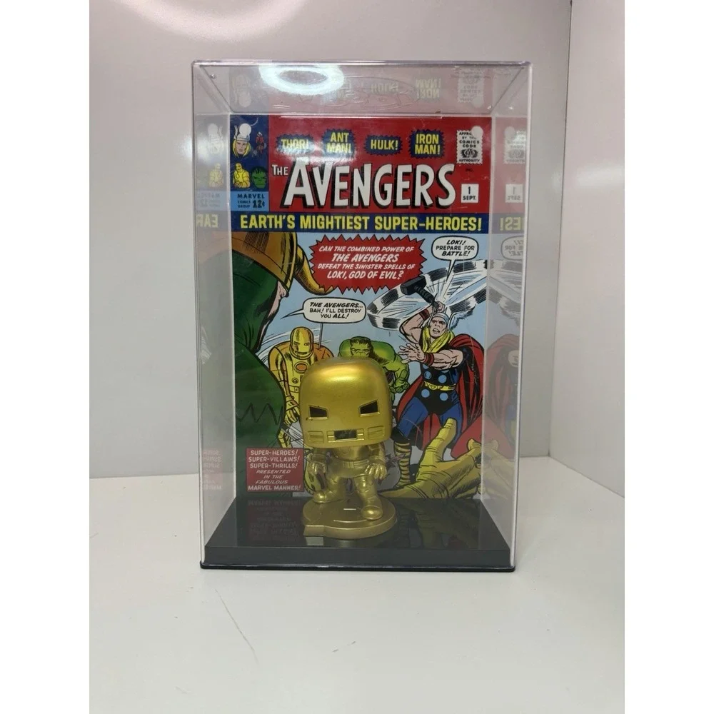 Funko Pop! Comic Cover Avengers #1 Gold Iron‎ Man – With Case (Read Desc)